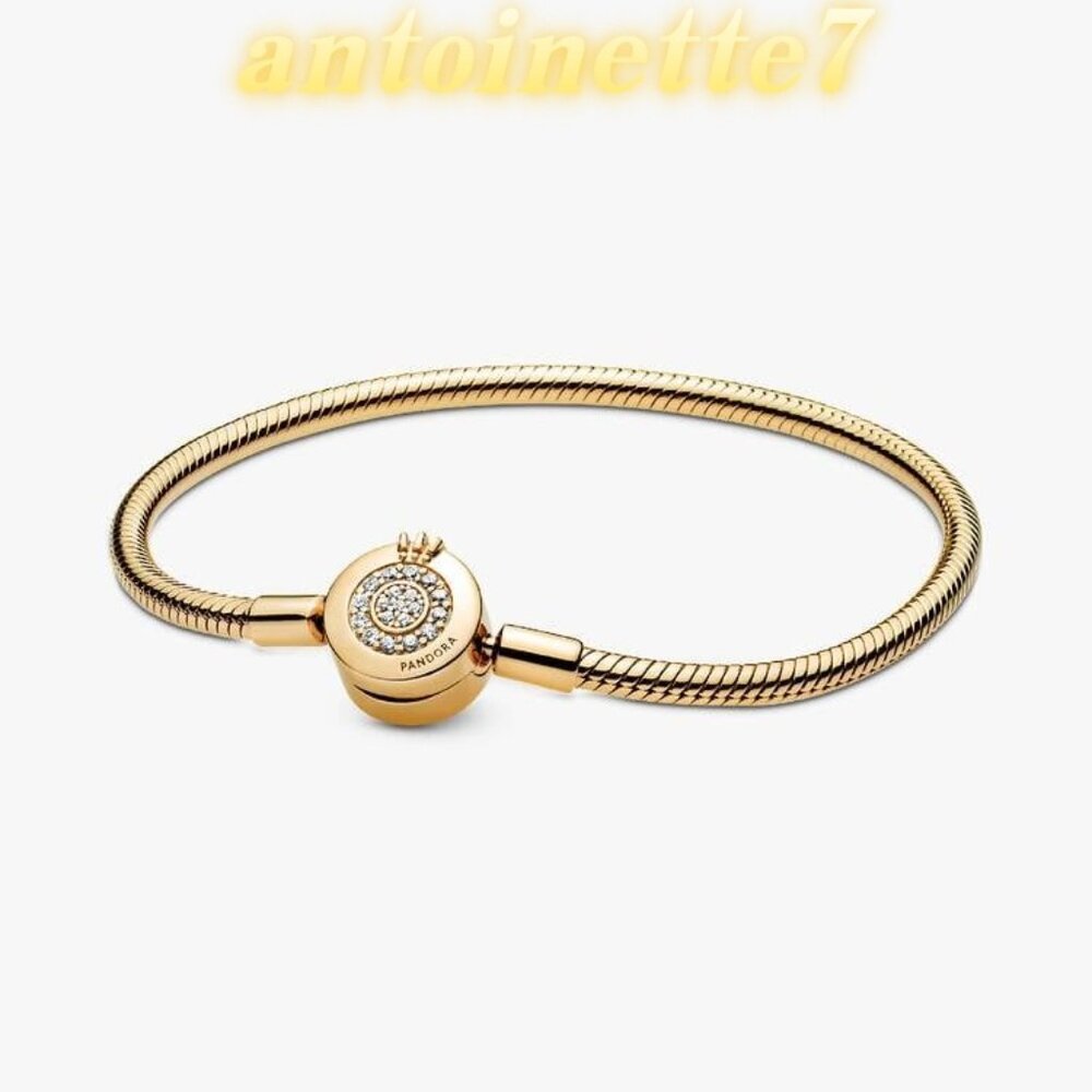 Pandora Moments Sparkling Crown O Snake Chain Bracelet
